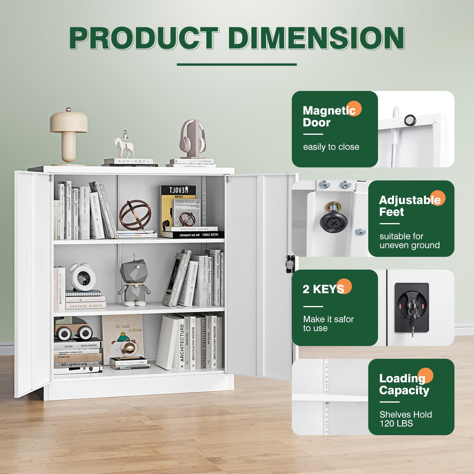 Metal Garage Storage Cabinets with Lock Door and Adjustable Shelves, Steel Tool Cabinets for Home,Office,Warehouse Organisieren