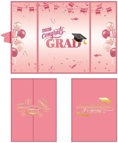 2026 Graduation Decorations Class of 2026 Guest Book – Orange Sign in Book Alternative 18x12 Inch Tri-Fold Signature Board for High School College Party Congrats Grad Keepsake Orange
