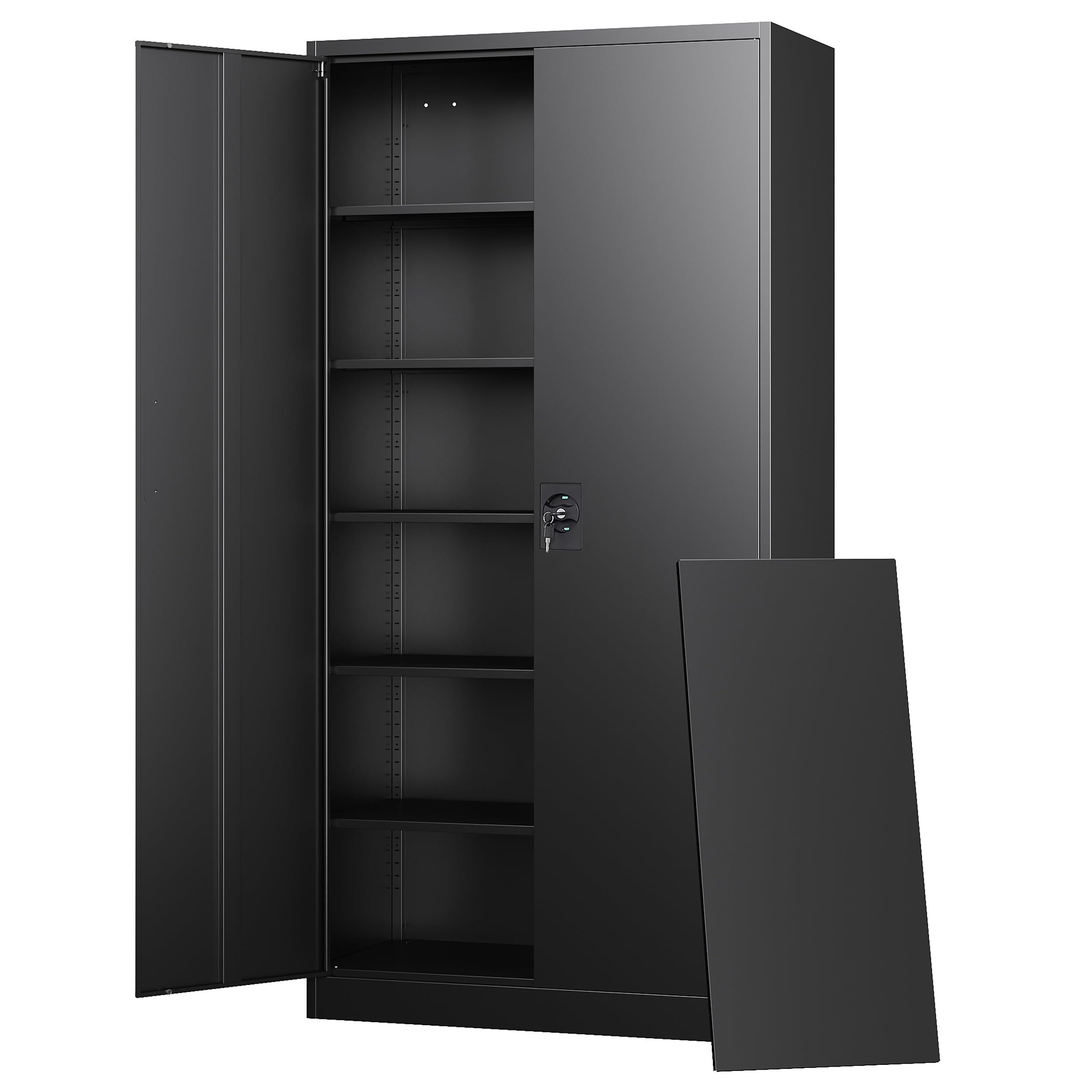 Metal Garage Storage Cabinets with Lock Door and Adjustable Shelves, Steel Tool Cabinets for Home,Office,Warehouse Organisieren