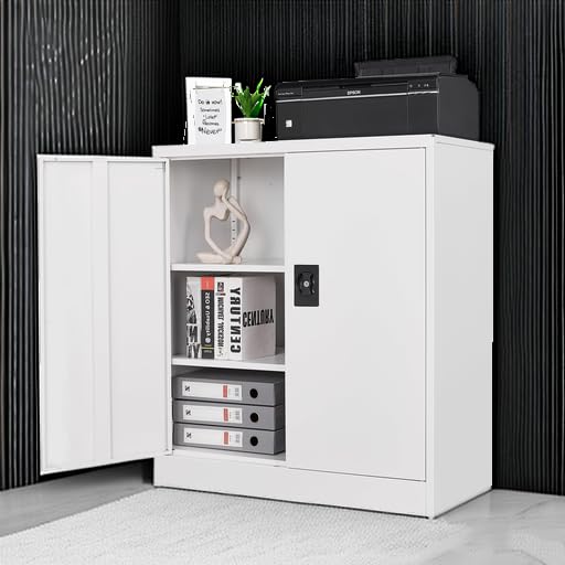 Metal Garage Storage Cabinets with Lock Door and Adjustable Shelves, Steel Tool Cabinets for Home,Office,Warehouse Organisieren