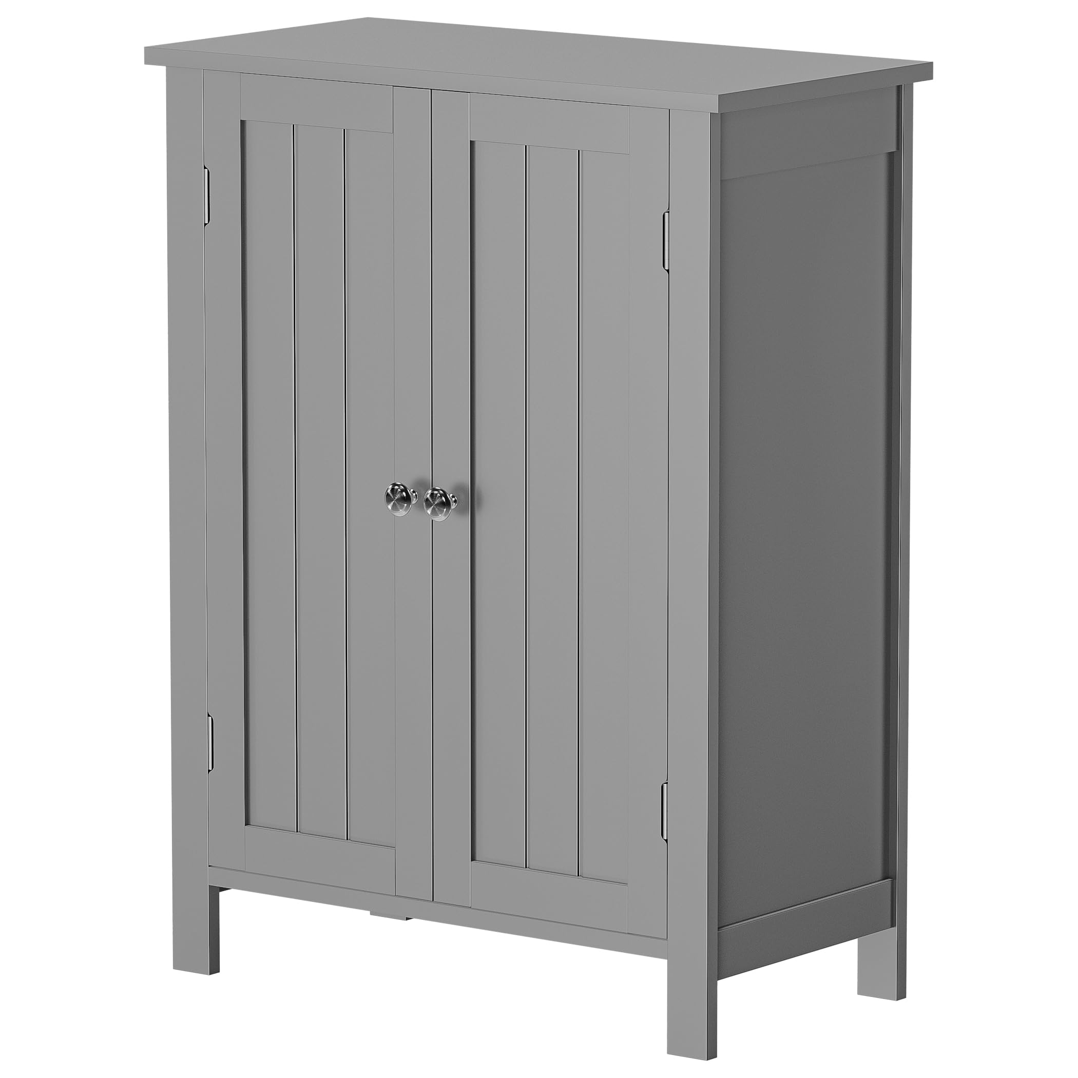 Modern Bathroom Floor Storage Cabinet with Adjustable Shelf and Double Door Rust Proof, Living Room Modern Home Furniture Storage Organizer Cabinet