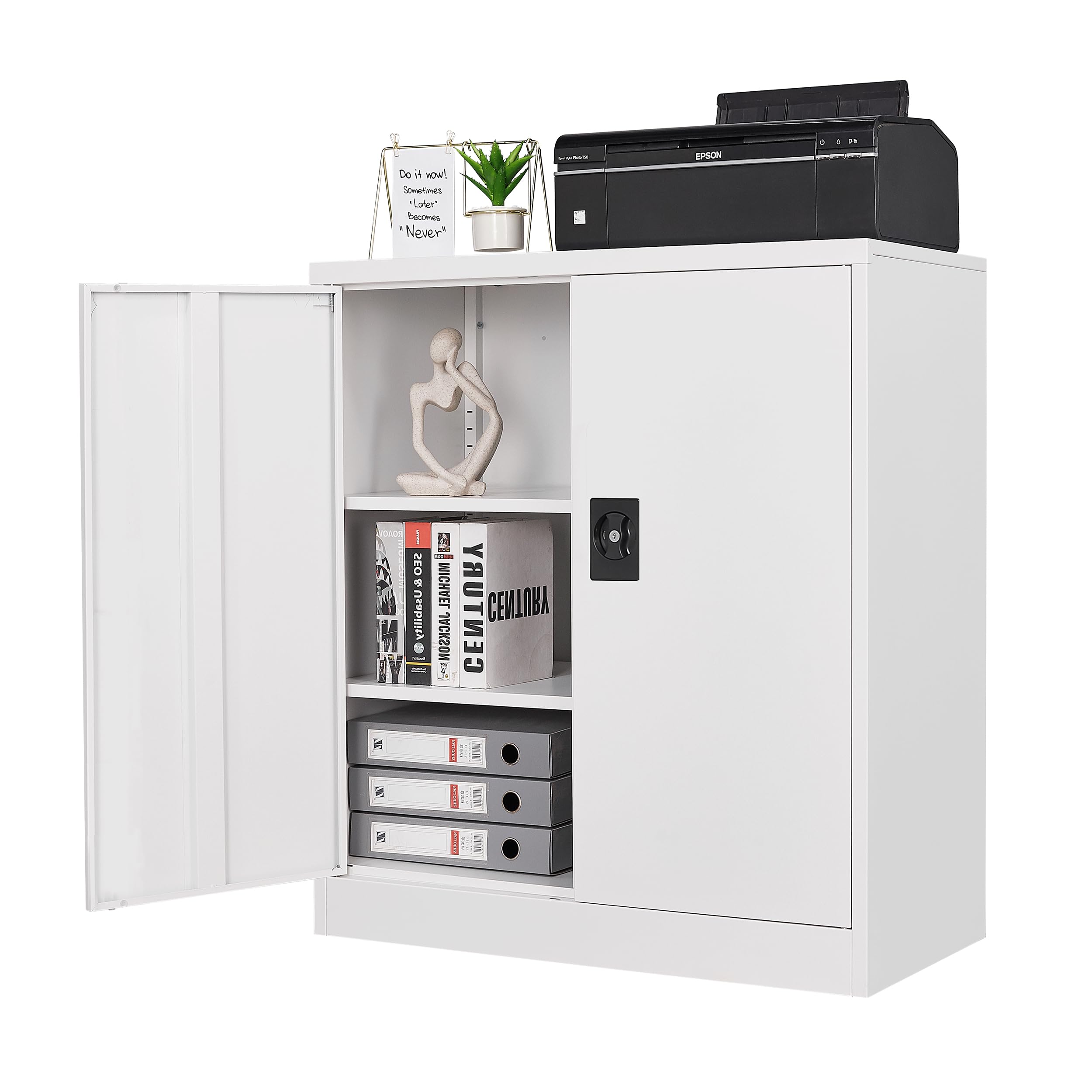 Metal Garage Storage Cabinets with Lock Door and Adjustable Shelves, Steel Tool Cabinets for Home,Office,Warehouse Organisieren