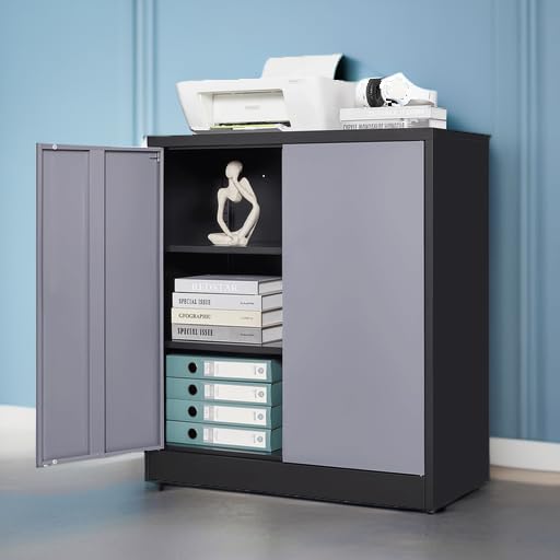 Metal Garage Storage Cabinets with Lock Door and Adjustable Shelves, Steel Tool Cabinets for Home,Office,Warehouse Organisieren