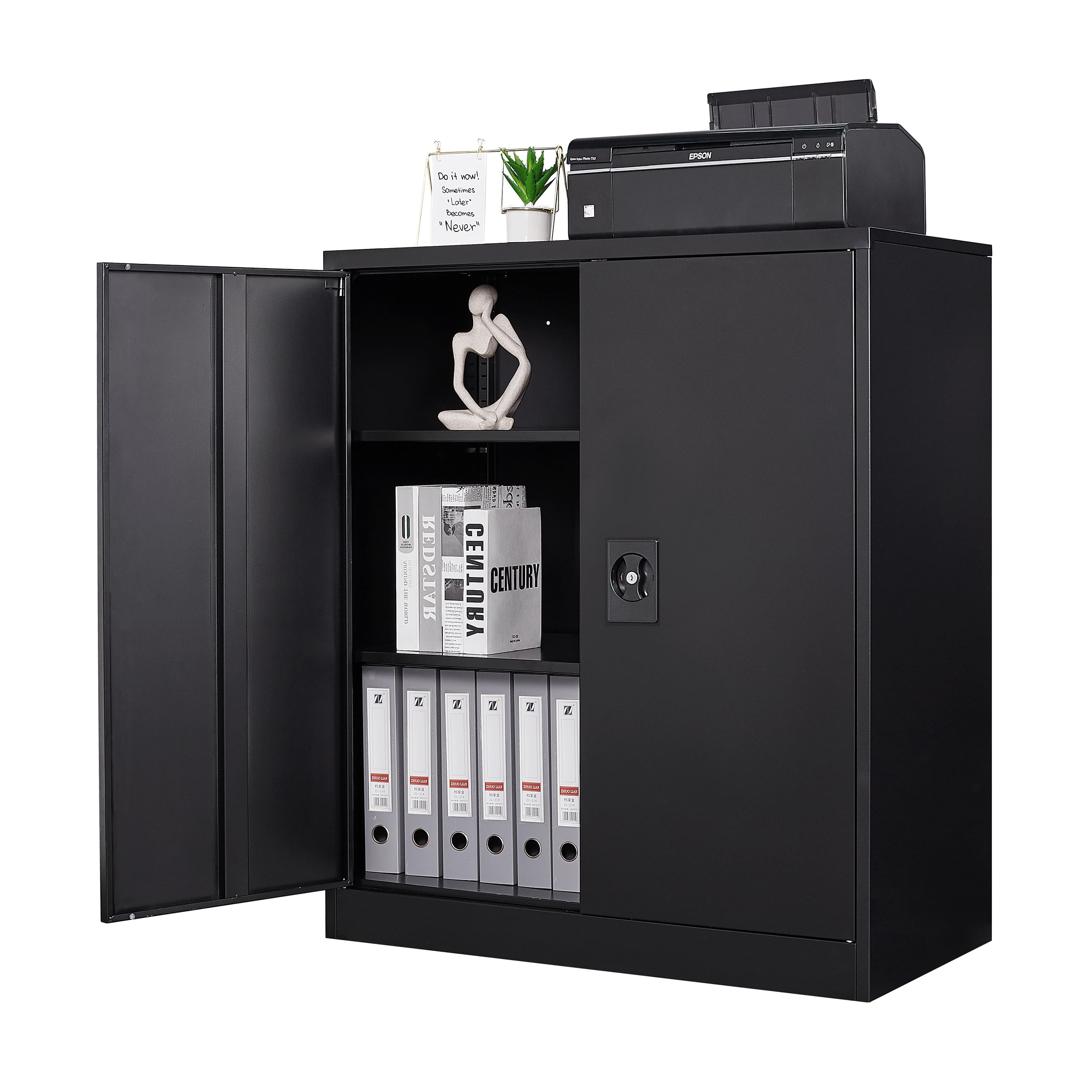Metal Garage Storage Cabinets with Lock Door and Adjustable Shelves, Steel Tool Cabinets for Home,Office,Warehouse Organisieren