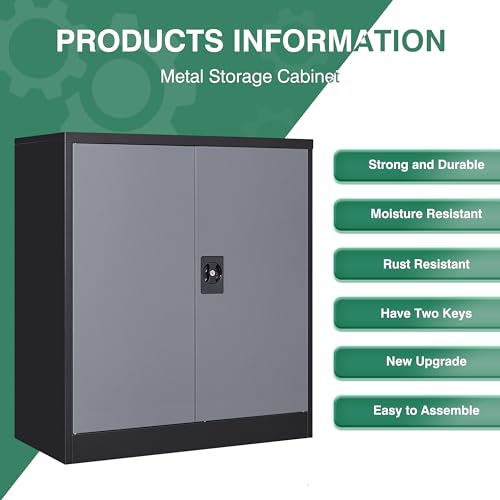 Metal Garage Storage Cabinets with Lock Door and Adjustable Shelves, Steel Tool Cabinets for Home,Office,Warehouse Organisieren