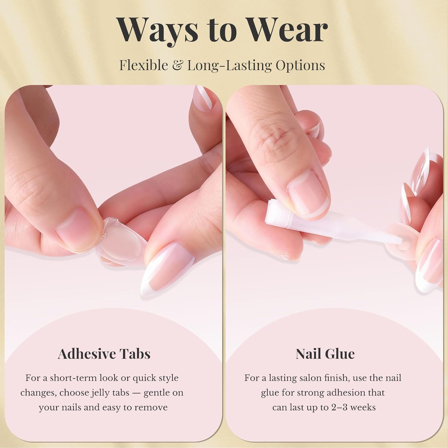 Fake Nails Press Ons Almond - Metallic Rose Gold Chrome Fake Nails, Handmade Reusable for Party Look, 30 Nails in 15 Sizes with Glue, Adhesive Tabs, File, Prep Pad, Manicure Stick