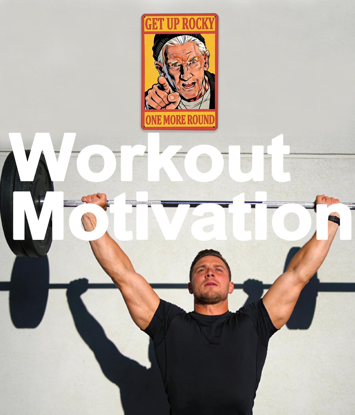 Vintage Gym Inspirational Tin Sign Funny Bathroom Motivational Classic Movie Wall Art Decor Thick Metal for Home Gym Workout Room 8 x 12 Inch