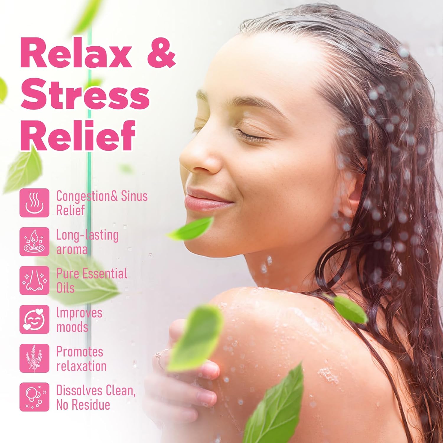 Shower Steamers Aromatherapy 6 Pack - Easter Basket Stuffers for Teens & Adults, Birthday Gifts for Women - Natural Essential Oil Shower Bombs for Stress Relief & Relaxation, Home Spa Self-Care