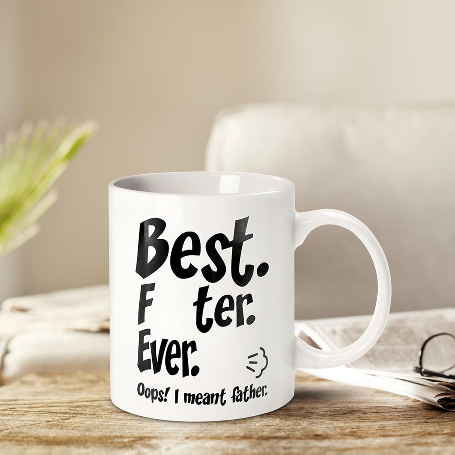 Fathers Day Funny Gifts for Dad Husband Him from Daughter Son Kids Wife - 11 OZ Ceramic Coffee Mug - Stocking Stuffers for Christmas Xmas,Birthday, Anniversary Gag Presents Ideas for PaPa Step Dad
