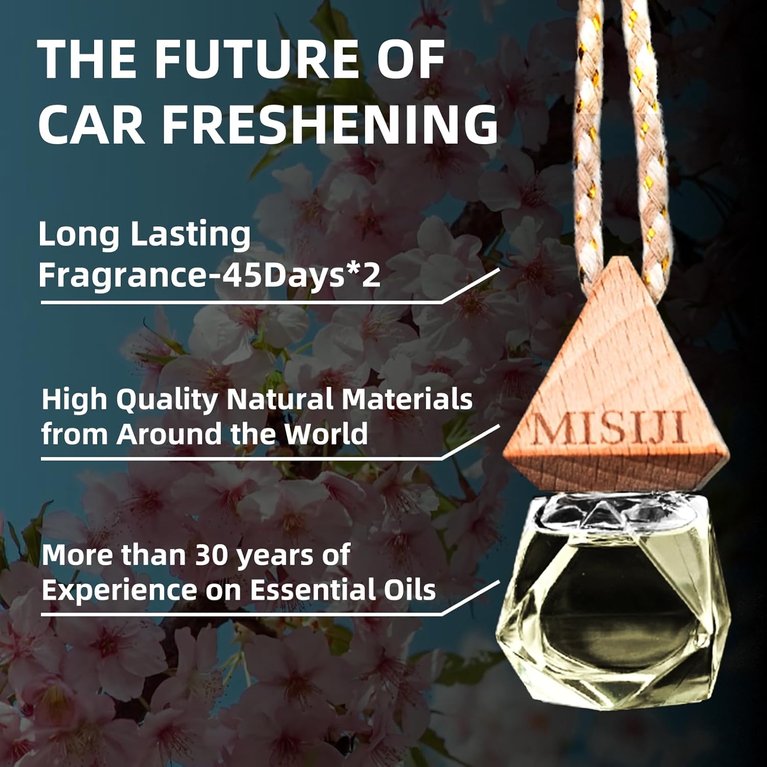 Hanging Car Air Freshener-Sakura,Long Lasting Fragrance Car Scents,Car Decorations