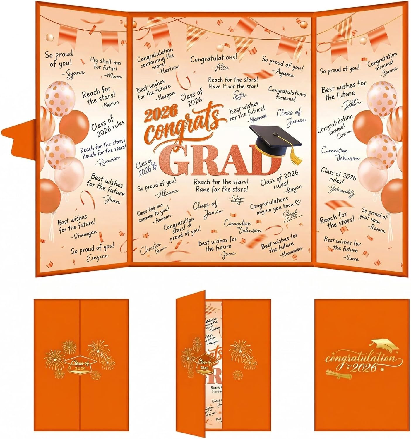2026 Graduation Decorations Class of 2026 - Green Graduation Guest Book Sign in Board Graduation Signature Book for College & High School Party Supplies Graduation Gifts Green