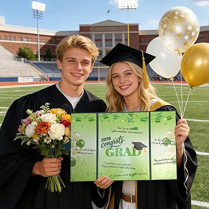 2026 Graduation Decorations Class of 2026 - Green Graduation Guest Book Sign in Board Graduation Signature Book for College & High School Party Supplies Graduation Gifts Green