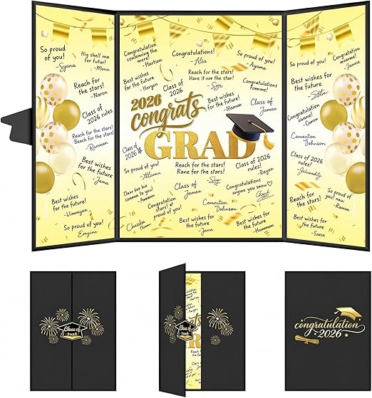 2026 Graduation Decorations Class of 2026 - Green Graduation Guest Book Sign in Board Graduation Signature Book for College & High School Party Supplies Graduation Gifts Green