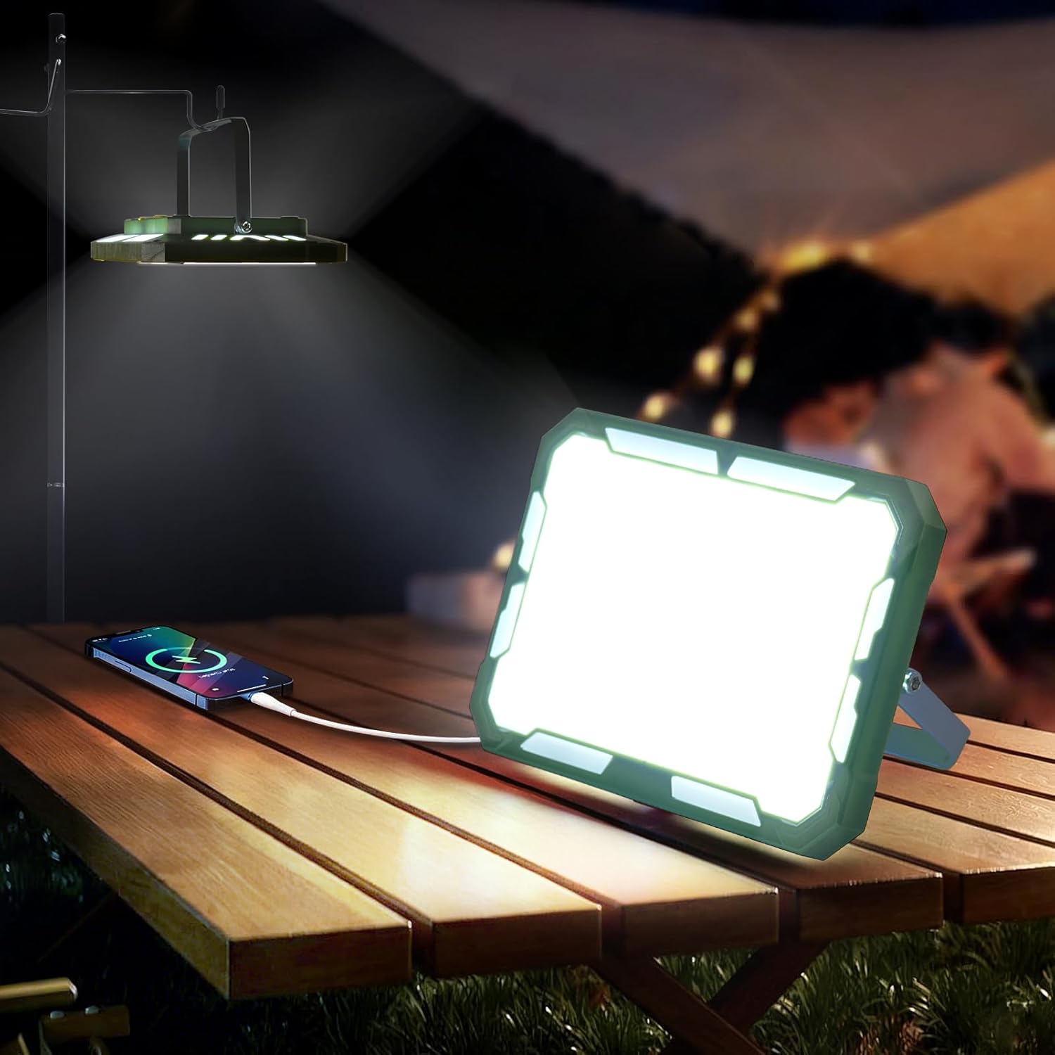 Camping Lantern Rechargeable Camping Lights 20W,1000LM, 6 Modes, Waterproof Camping Essentials with 4 Magnetic Bases, for Emergency, Power Outages, Tent, Hiking, Car Repair, Fishing