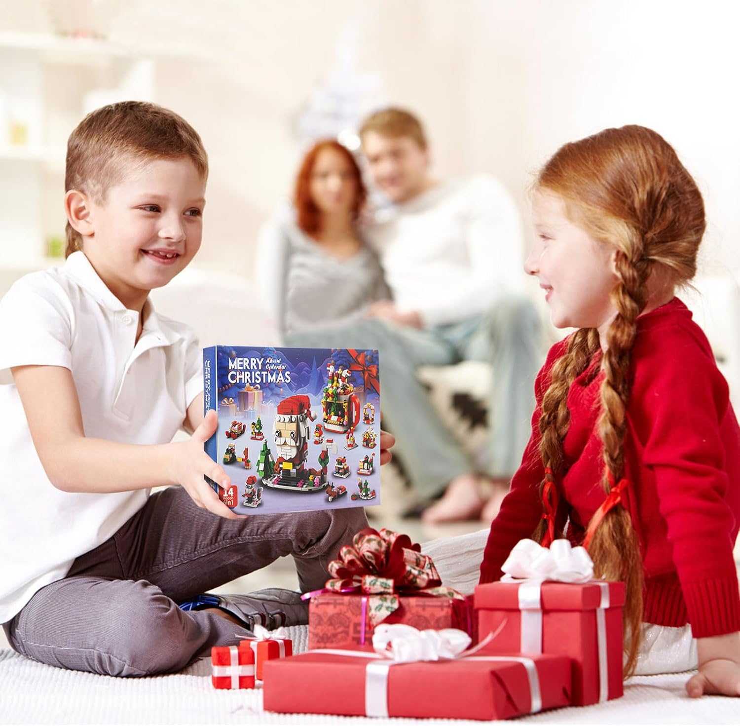 2025 Christmas Advent Calendar 6 IN 1 Santa Claus Building Blocks Toys 12 Days Countdown Calendar Toys for Kids, Christmas Building Toy Party Favors, Kids Christma Gifts for Boys &amp; Girls