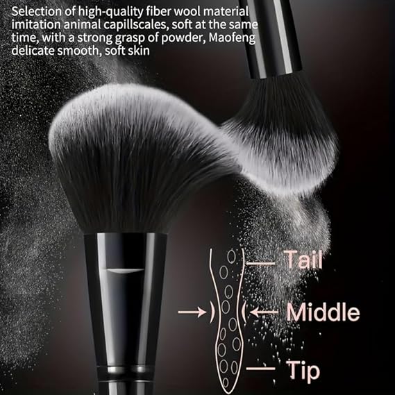 HGHDBT 56Pcs Black Makeup Brushes Set Professional with Case Premium Synthetic for Blush Eye Shadow Concealer Powder Foundation Eye & Face Make up Brush Kit with Beauty Blender Sponge Set Tools