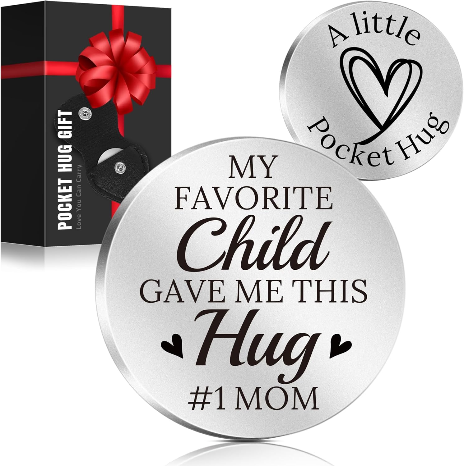 LAGERFEY Mothers Day Graduation Inspirational Keychain Gifts,Valentines Day for Him Her Gifts - Pocket Hug, Gifts for Men