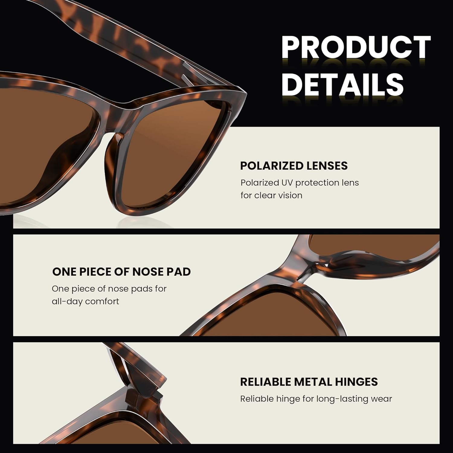 Polarized Sunglasses for Women Trendy Womens Sunglasses Classic Retro Designer Sun Glasses UV Protection Shades