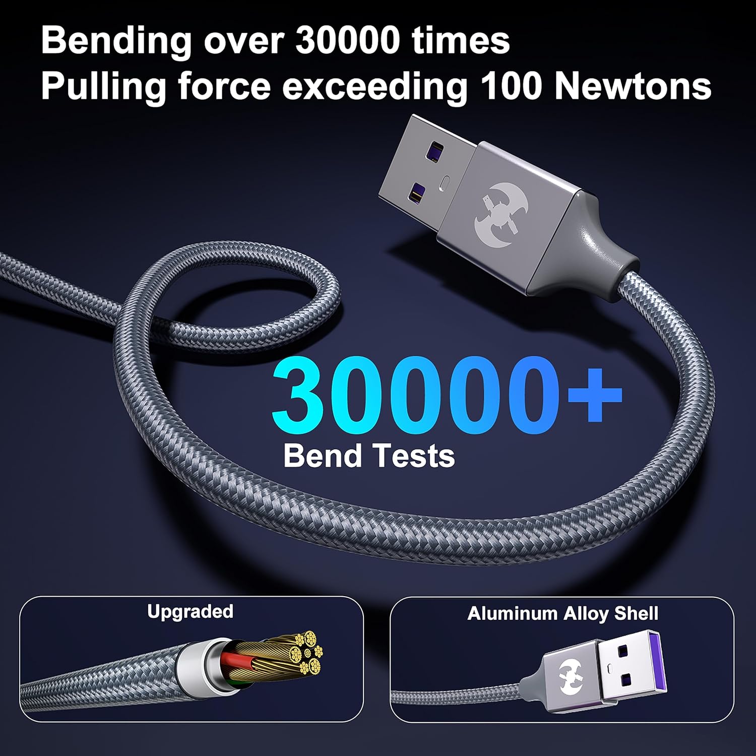 Multi Charging Cable 4ft 2Pack 4 in 1 Charger Cord,Doub Tyep-C Multiple Rapid Nylon Braided Cable USB Charging Cable Multi Phone Charger Cord with Type C Micro Lightning USB Connectors for Cell Phones