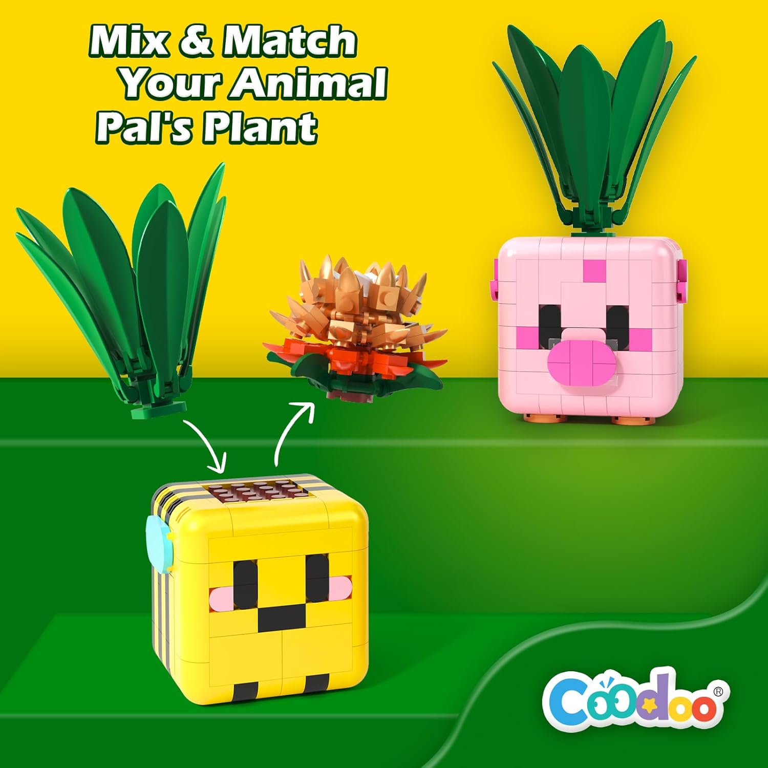 Botanicals Plants Building Blocks, Compatible with Lego Botanicals Flowers, Creative Desk Decor for Teens Adults Kids Toys for Boys Girls Students