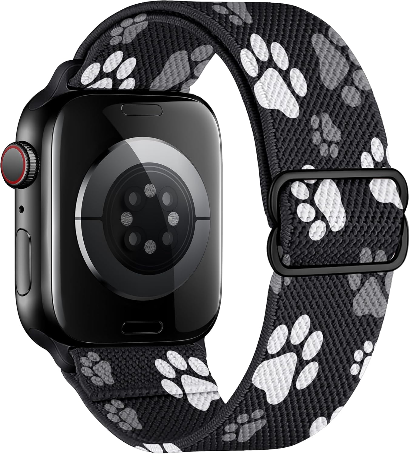 Paw Stretchy Bands Compatible with Apple Watch Band 40mm 41mm 38mm 46mm 44mm 45mm 42mm 49mm Women Men, Water-Resistant Solo Loop Elastic Sport Straps for iWatch Series 11 10 9 8 7 6 5 4 3 SE Ultra