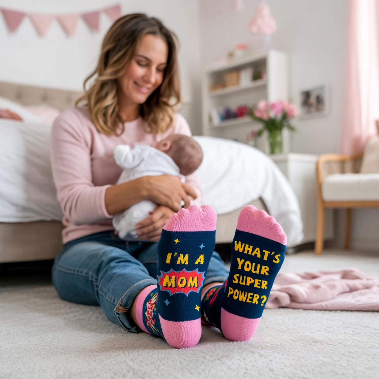 FreeNFond Gifts for Mom, Funny Novelty Socks For Her Women Mother In Law, Mothers Day Gifts for Sock Exchange