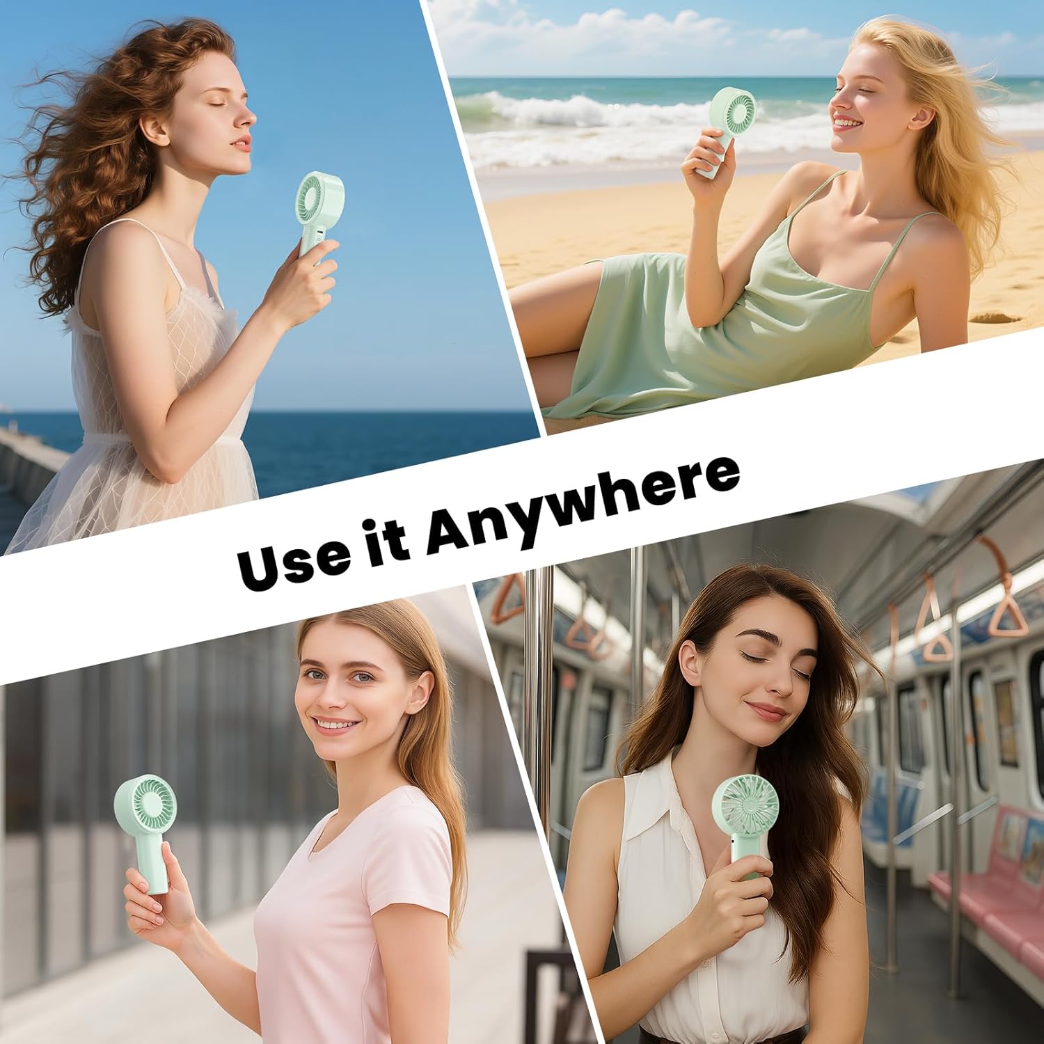 HandFan Handheld Mini Fan, Next Generation Small Fans Portable [8.5H Runtime] with Powerful High Speed Turbo Motor, USB Rechargeable, Pocket Design for Travel/Summer/Concerts/Lash, Gifts for Women