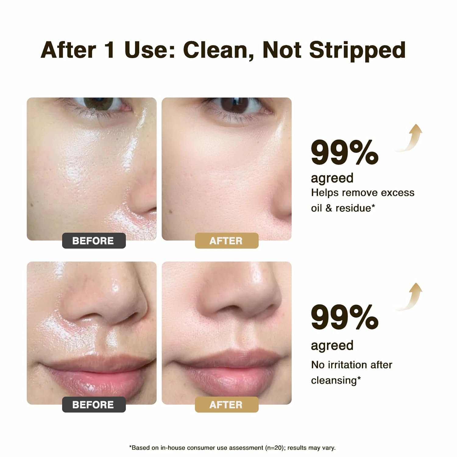 Face Cleanser Amino Acid Foaming Cleanser - Gentle Facial Cleansing Foam for All Skin Types