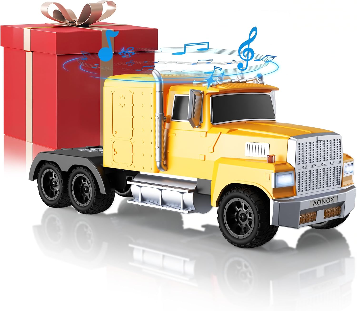 Cybertruck Bluetooth Speaker, Mini Bluetooth Car Speaker with LED Lights, FM Radio, USB TF Card, TWS Stereo Sound, for Desk Gaming Outdoor, Gift for Car Lovers
