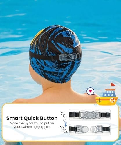 Kids Swim Goggles, 3 Pack Swimming Goggles for Kids 4-16, Anti-Fog UV Protection Pool Glasses for Boys Girls