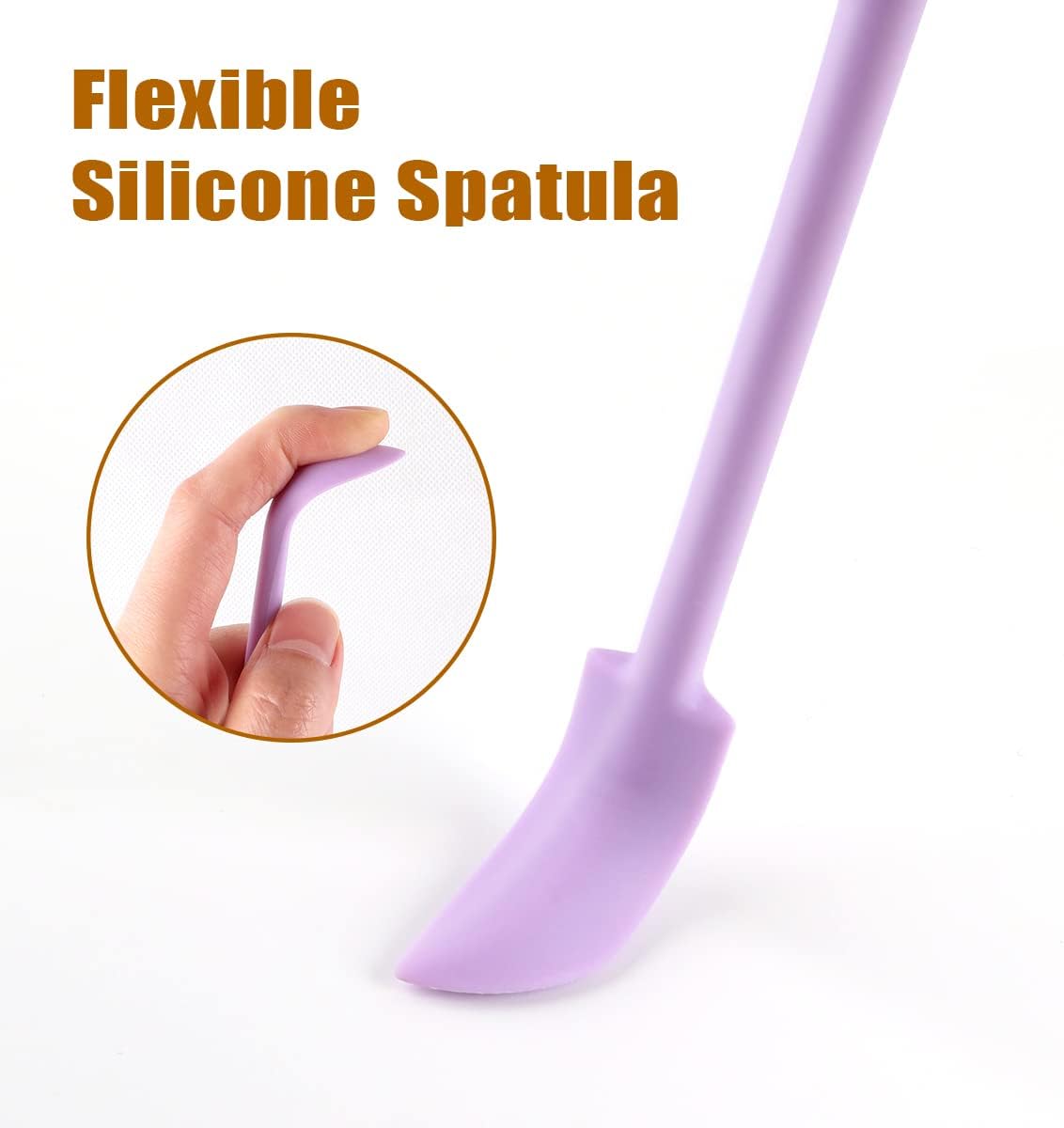 Barsone Silicone Spatula Set (6Pcs) - Mini Scraper Tool for Beauty & Food - Reach Every Last Drop, Multi-Size Spatulas for Makeup Jars, Lotion Bottles & Kitchen Containers (Color #1)