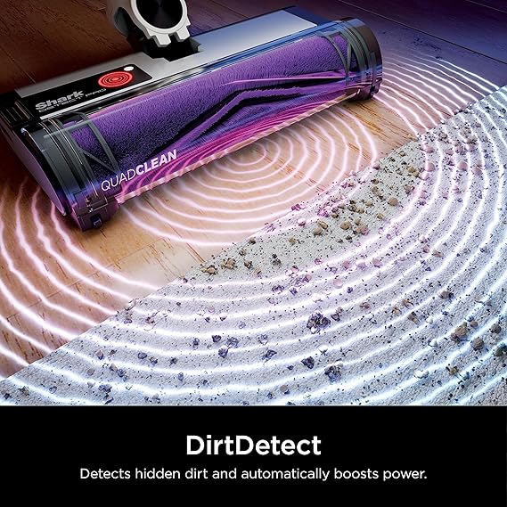 Shark R-IW1111 Detect Pro Cordless HEPA QuadClean Multi-Surface Stick Vacuum, Grey/Brass - Certified Refurbished