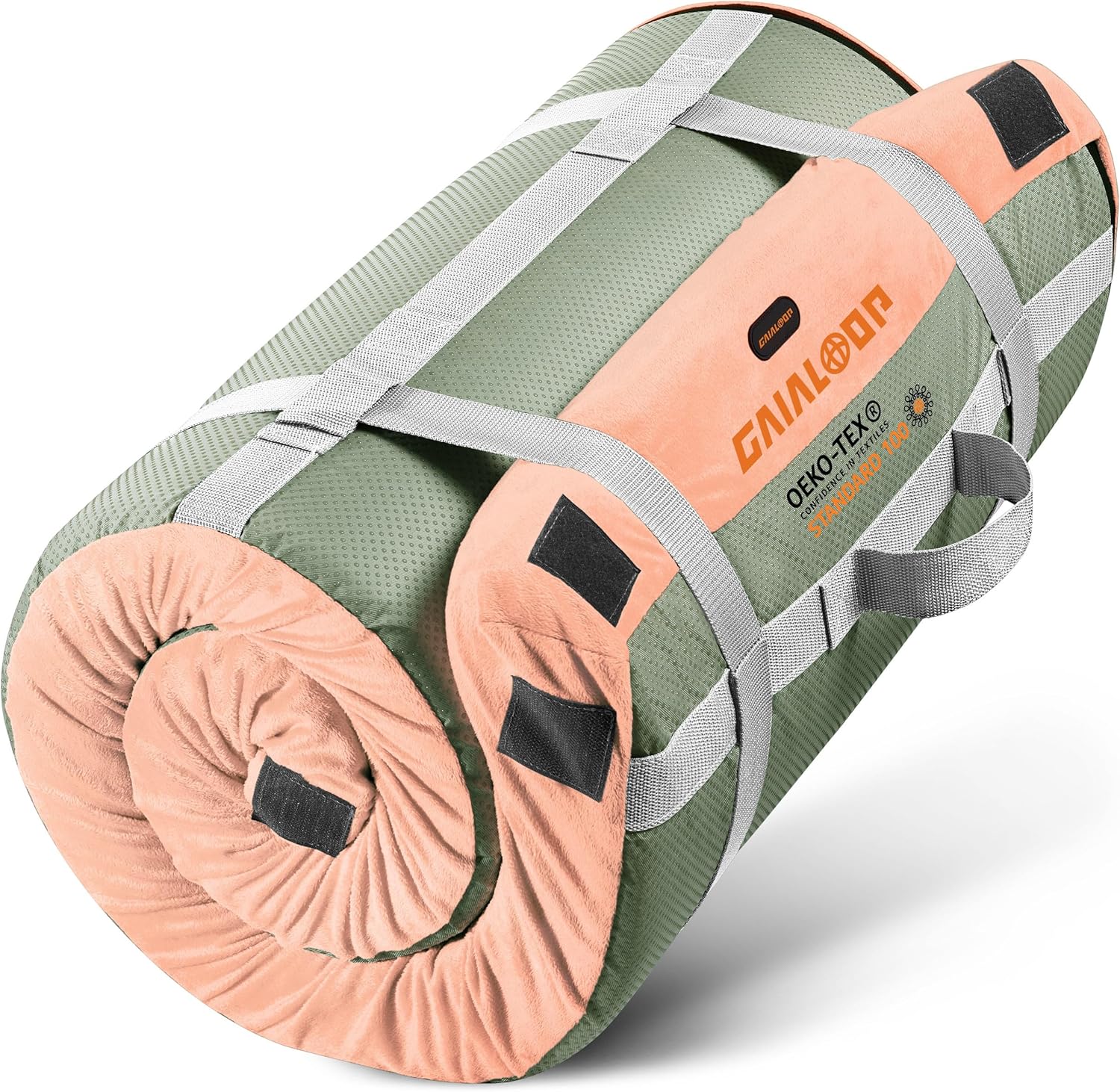 GAIALOOP Floor Memory Foam Car Camping Bed Glamping Roll Up Futon Mattress, Japanese Floor Sleeping Mat Camp Cot Mattress Pad Travel Guest Side Sleepers [Cot: 72 * 24 * 3'']