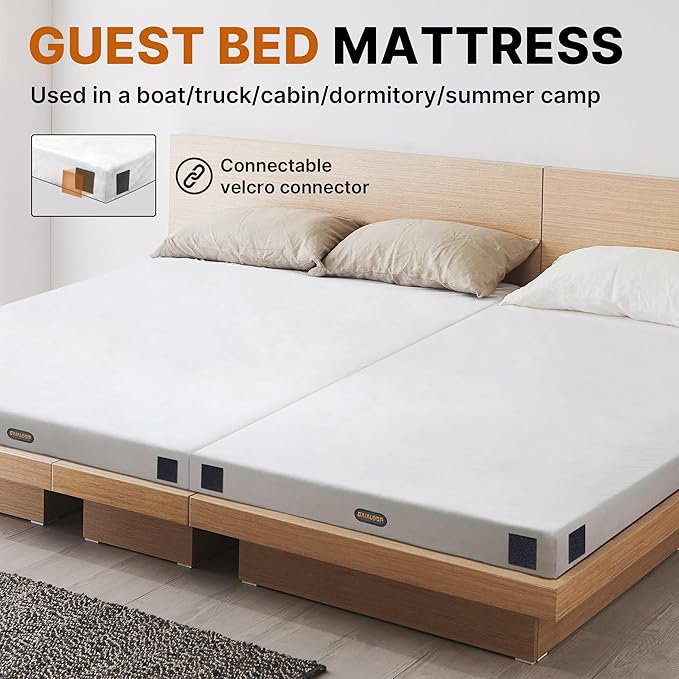 Floor GAIALOOP Memory Foam Car Camping Bed Glamping Roll Up Futon Mattress, Japanese Floor Sleeping Mat Camp Cot Mattress Pad Travel Guest Side Sleepers [Cot: 72 * 24 * 3'']