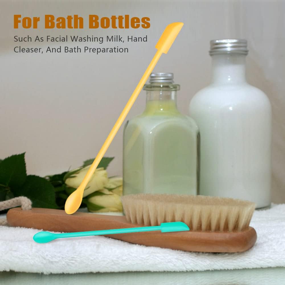 Barsone Silicone Spatula Set (6Pcs) - Mini Scraper Tool for Beauty & Food - Reach Every Last Drop, Multi-Size Spatulas for Makeup Jars, Lotion Bottles & Kitchen Containers​ (Color #1)