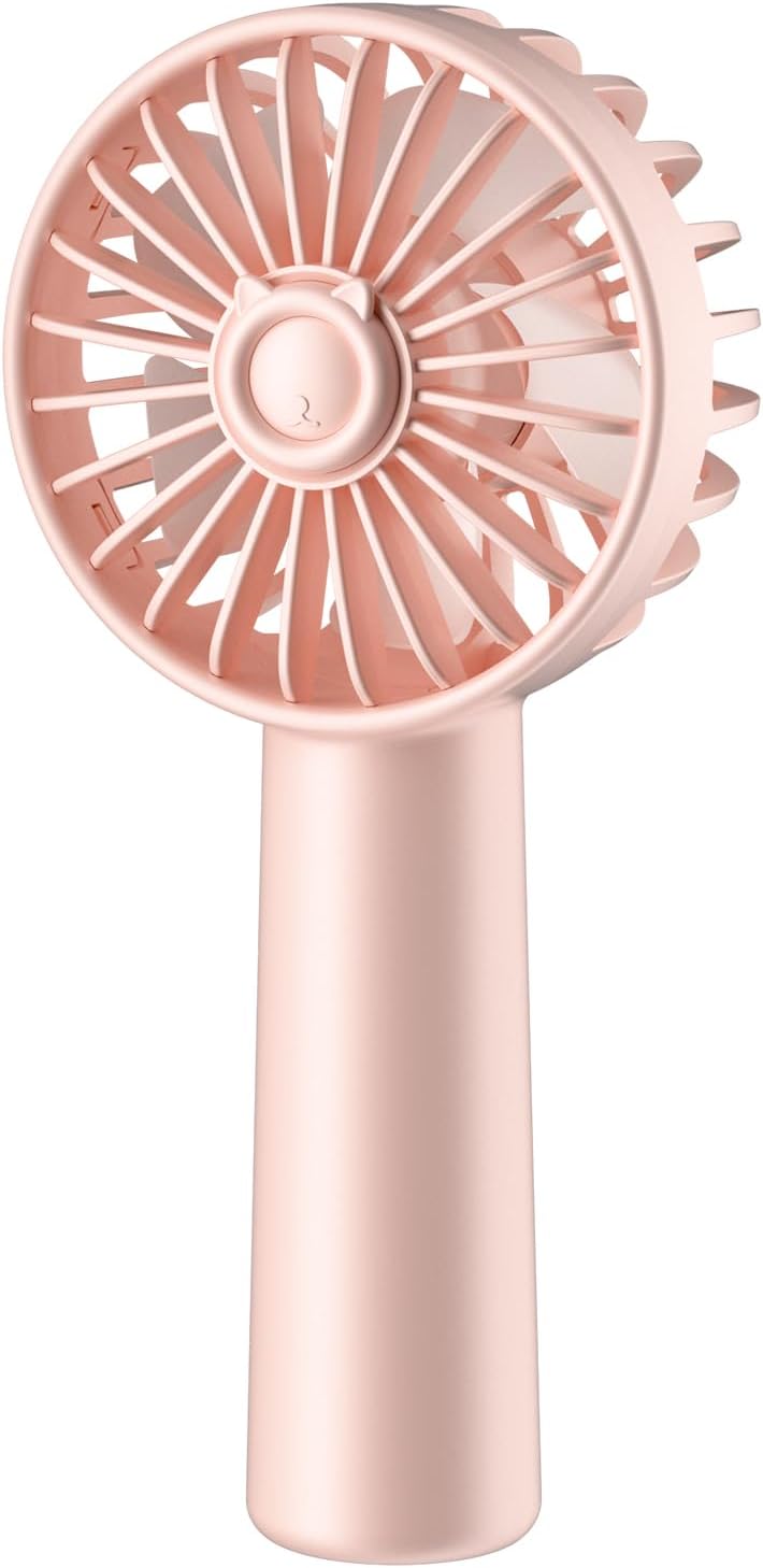 Handheld Fan, Portable Mini Fan 3 Speeds, 1800mAh Personal Small Hand Fans Battery Operated for Makeup Eyelash, USB Rechargeable, Travel Gifts for Stylish Girls Women Kids