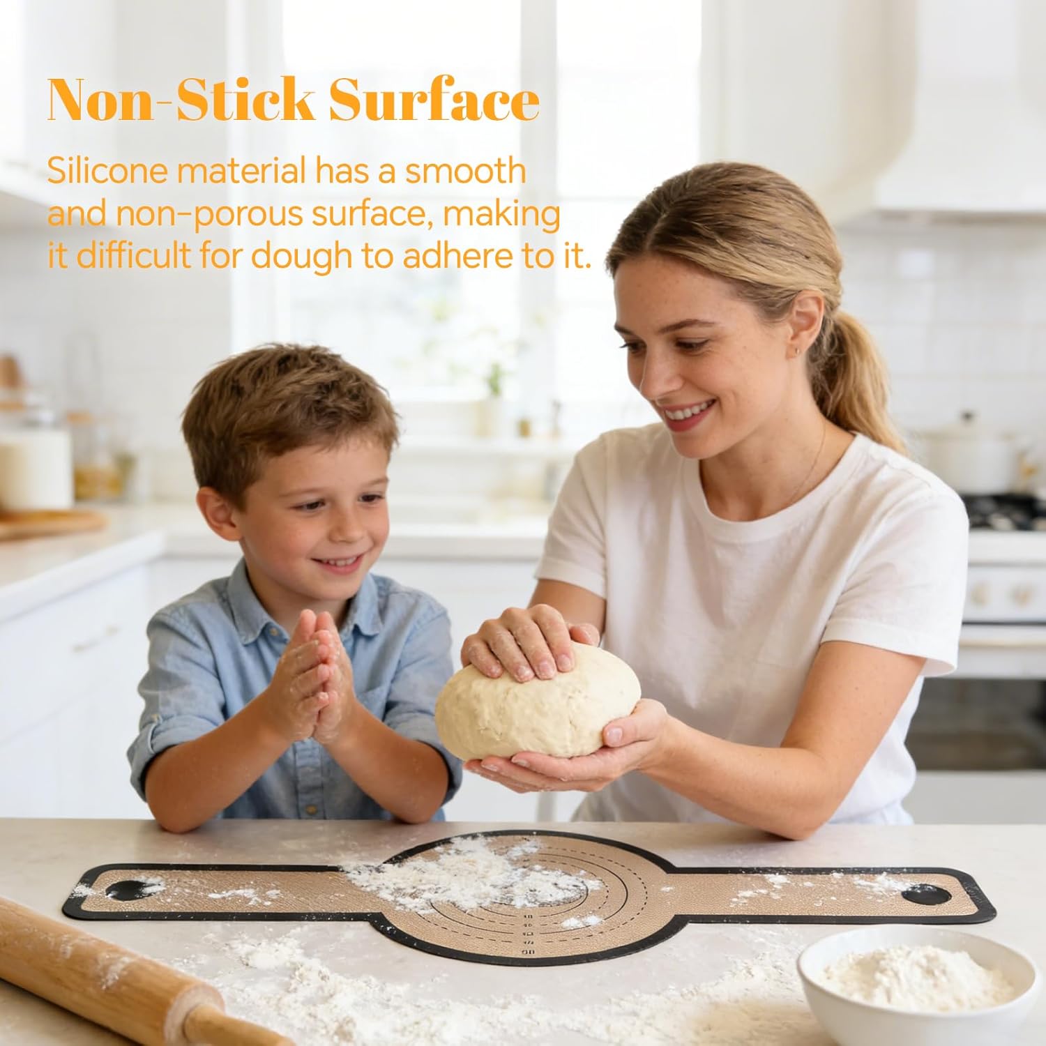 Silicone Baking Mat For Dutch Oven,2 Pcs Sourdough Silicone Bread Sling,Non-Stick Bread Mat,Bread Silicone Baking Sling With Long Handles For Bread Oven