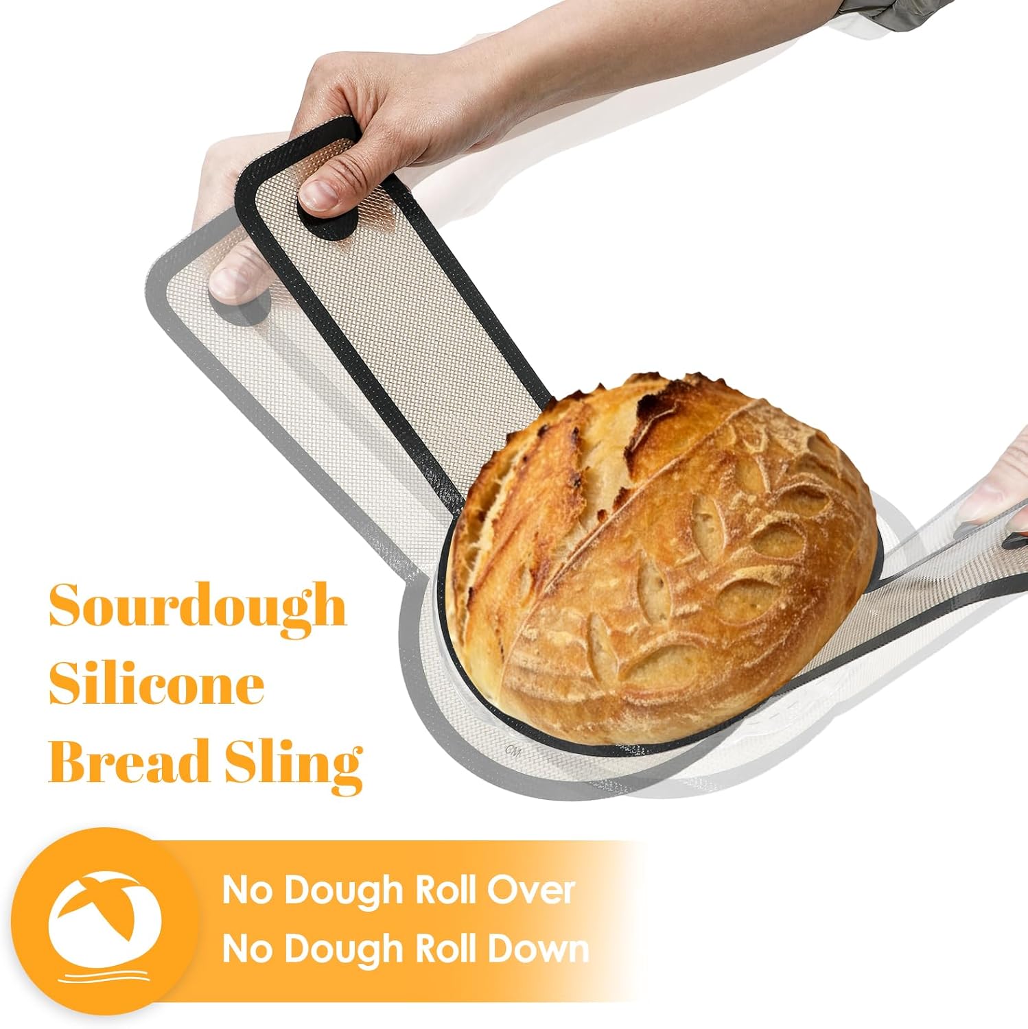 Silicone Baking Mat For Dutch Oven,2 Pcs Sourdough Silicone Bread Sling,Non-Stick Bread Mat,Bread Silicone Baking Sling With Long Handles For Bread Oven