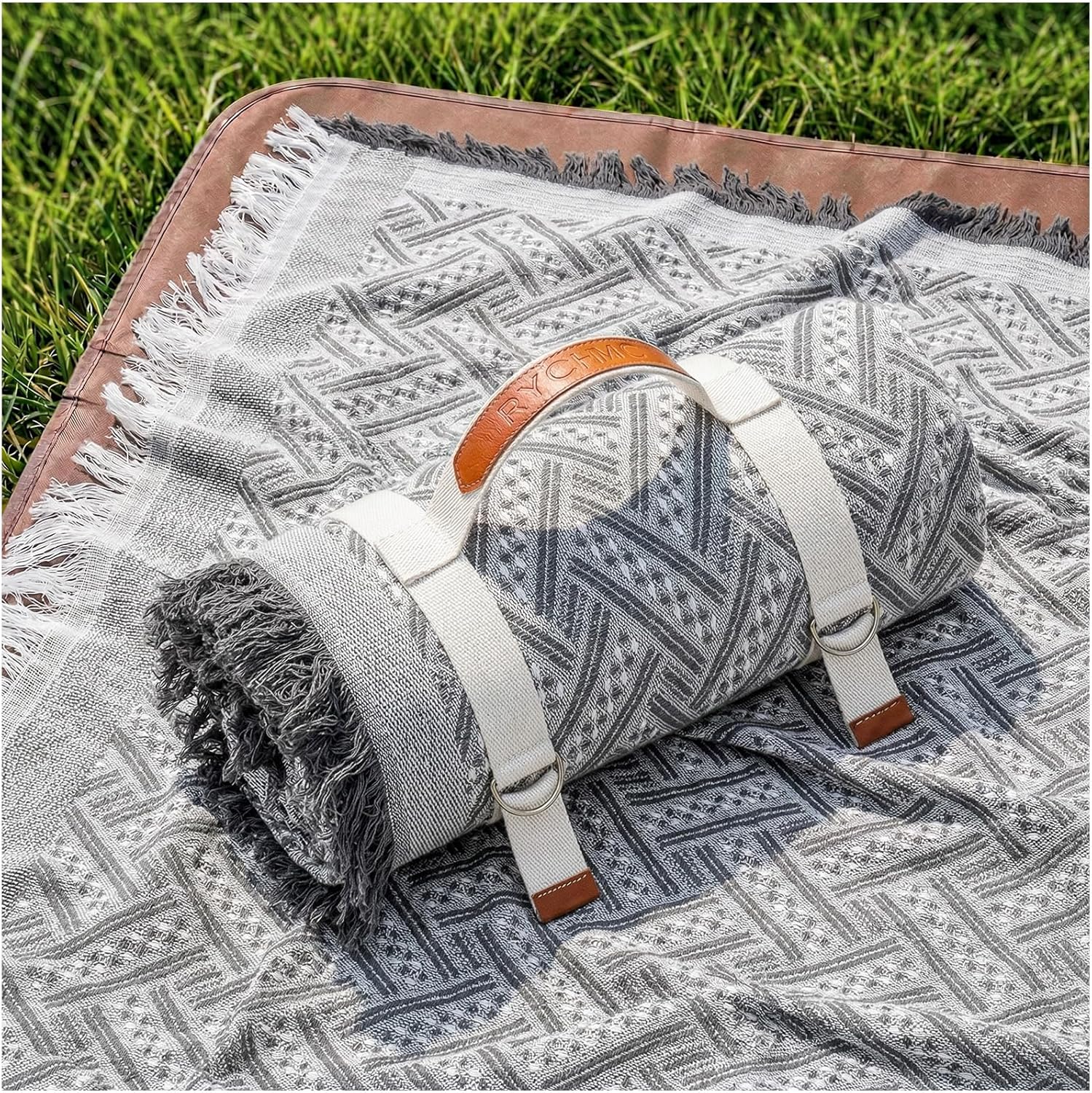 2 in 1 Extra Large Boho Beach Blanket Towel Picnic Camp Mat Family Beach Trip Essentials Summer Vacation Must Have Travel Accessories Lake Day Necessities Stuff Thing Need Gear Gift Item Gadget 2026