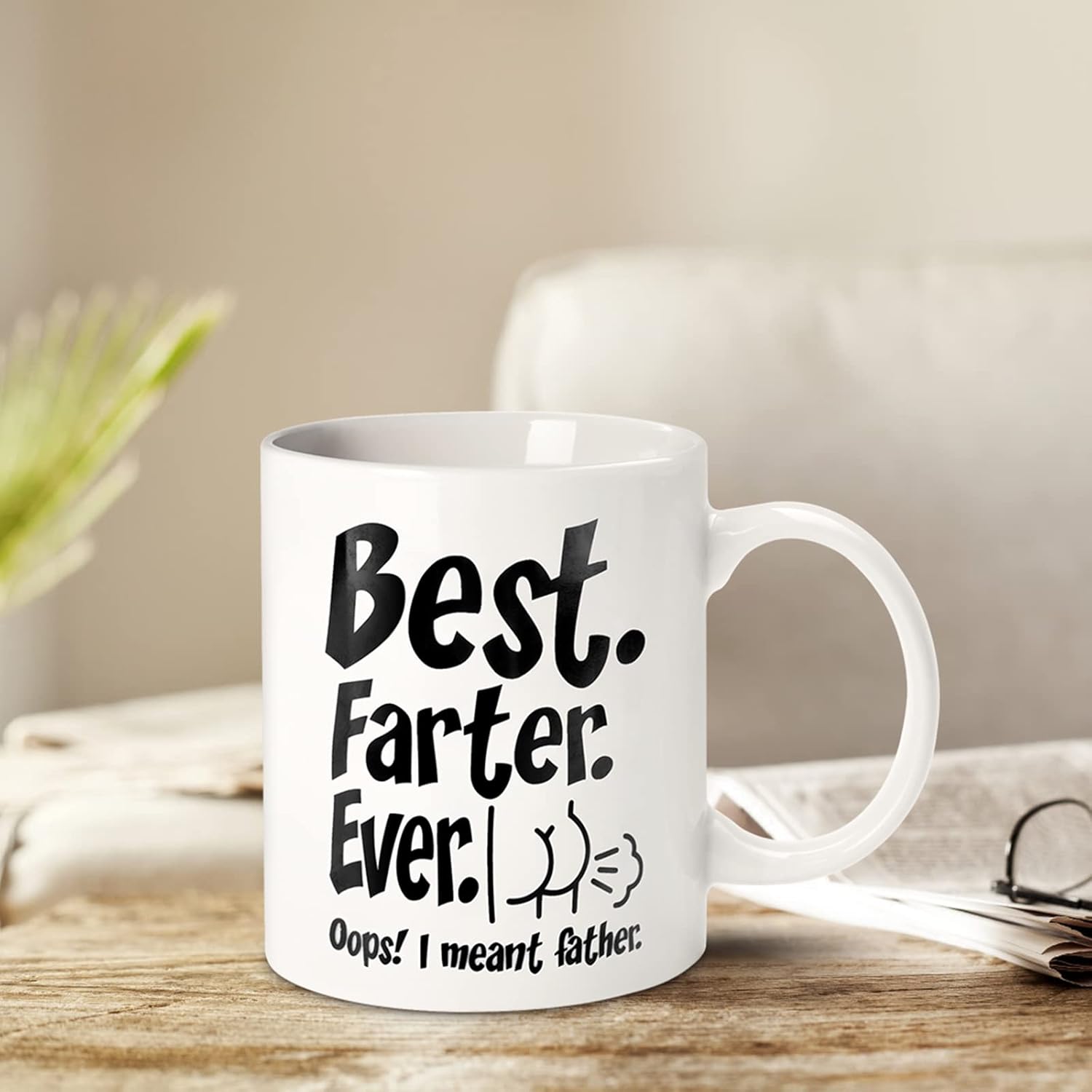 Fathers Day Funny Gifts for Husband Dad Him from Daughter Son Kids Wife - 11 OZ Ceramic Coffee Mug - Stocking Stuffers for Christmas Xmas,Birthday, Anniversary Gag Presents Ideas for PaPa Step Dad