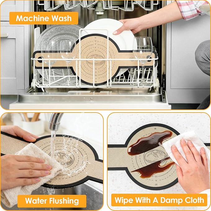 Silicone Baking Mat For Dutch Oven,2 Pcs Sourdough Silicone Bread Sling,Non-Stick Bread Mat,Bread Silicone Baking Sling With Long Handles For Bread Oven