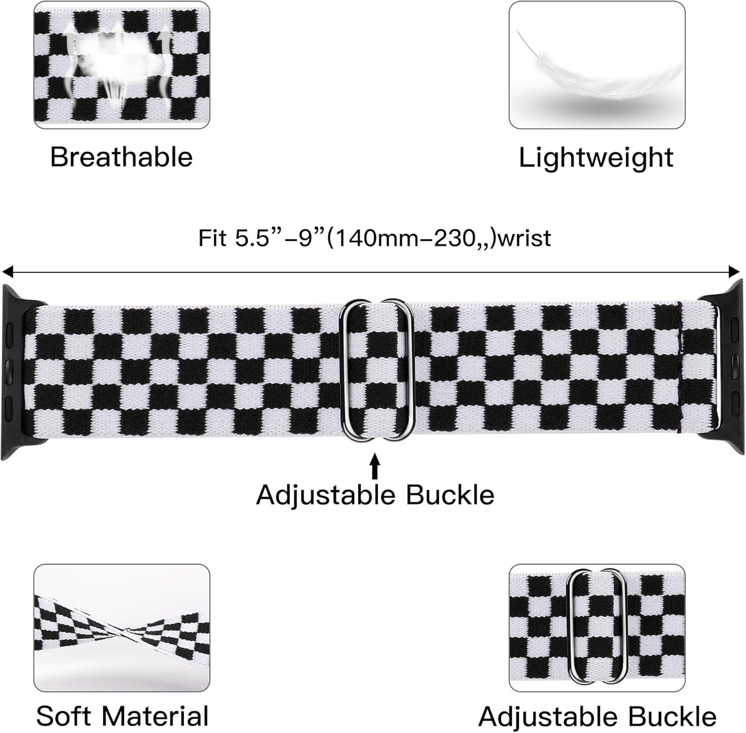 6 Pack Stretchy Solo Loop Compatible with Apple Watch Band 38mm 40mm 41mm 42mm 44mm 45mm 49mm Women Men,Soft Nylon Elastic Braided Strap Wristband for iWatch Series Ultra 10 9 8 7 6 5 4 3 2 1 SE (38mm40mm41mm, micai/greymic/blackwhite/paw/baowen/black/)
