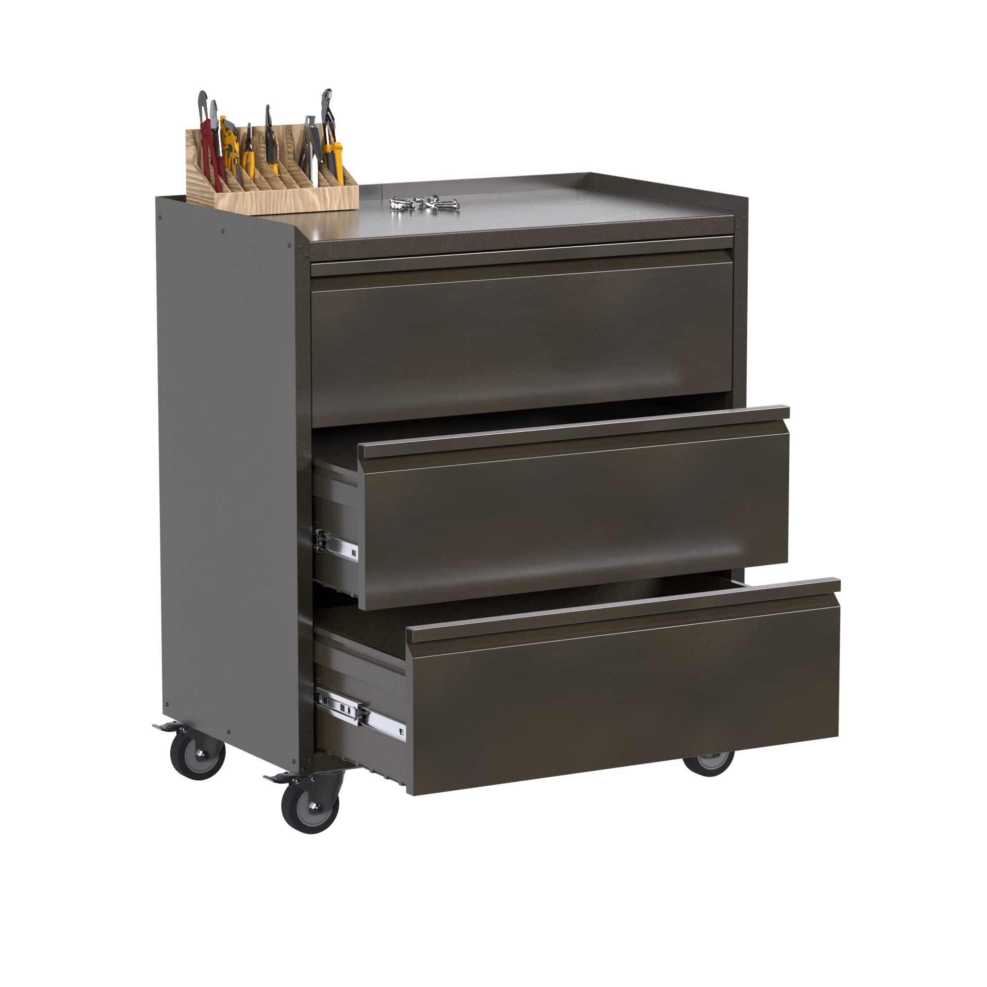 Garage Storage Cabinet with Wheels,72" Metal Storage Cabinet with 2 Doors and 4 Adjustable Shelves, Lockable Rolling Cabinet,Home Office Metal Utility Cabinet for Garage,Assembly Required