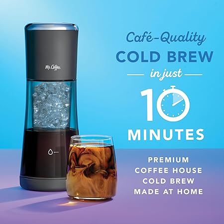 Mr. Coffee® Express Cold Brew Coffee Maker, 10-Minute Cold Brew Coffee Machine, Sake