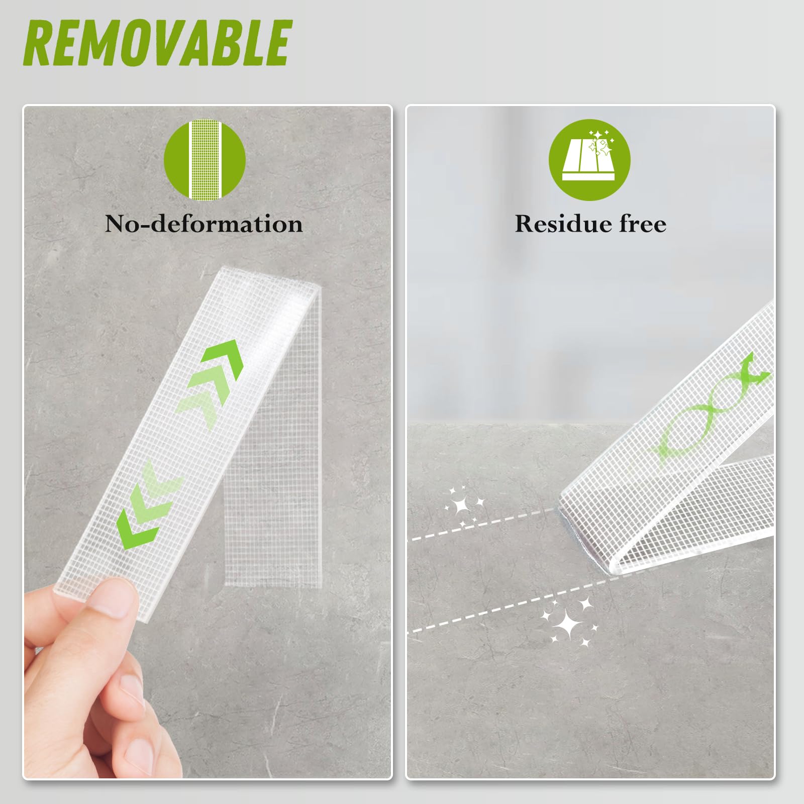 NULTAT Strong Double Sided Tape Heavy Duty, Nano Reusable, Removable, Washable Double Stick Tape for Wall, Multipurpose Clear Adhesive High Temperature Tape 1.18" x 120" (10 Feet)