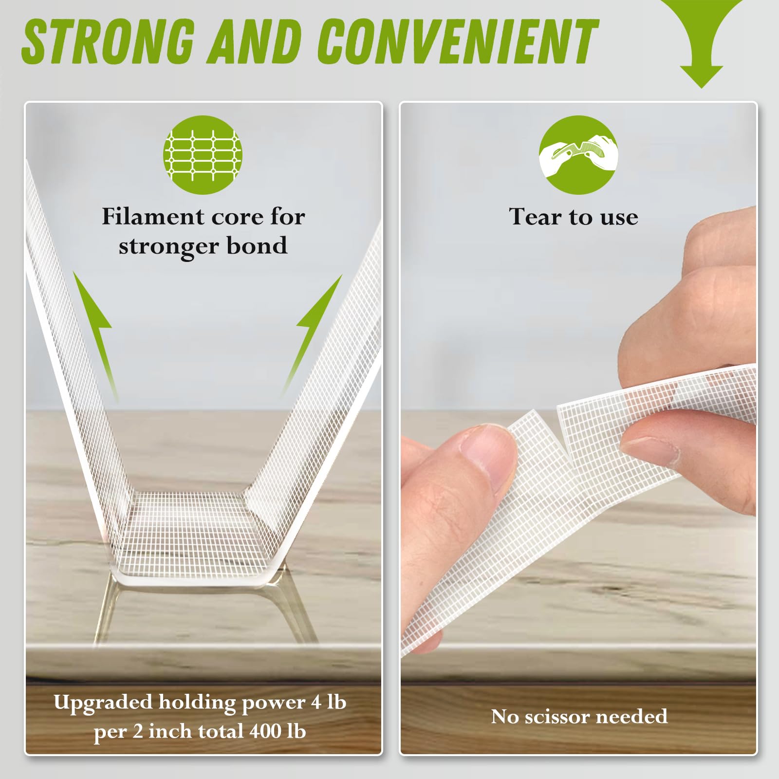 NULTAT Strong Double Sided Tape Heavy Duty, Nano Reusable, Removable, Washable Double Stick Tape for Wall, Multipurpose Clear Adhesive High Temperature Tape 1.18" x 120" (10 Feet)