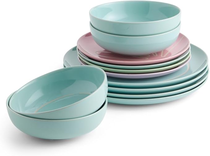 Tilly Ramsay x Royal Doulton 12 Piece Dinnerware Set, Microwave/Dishwasher-safe