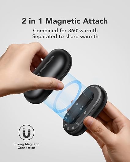 Alloy Hand Warmers, 2 Packs - Instant Heating UP 131°F Heat, 7000 mAh Reusable Pocket Heater - 15 Hour Heat for Outdoor Activities for Hiking, Skiing, Hunting, Camping