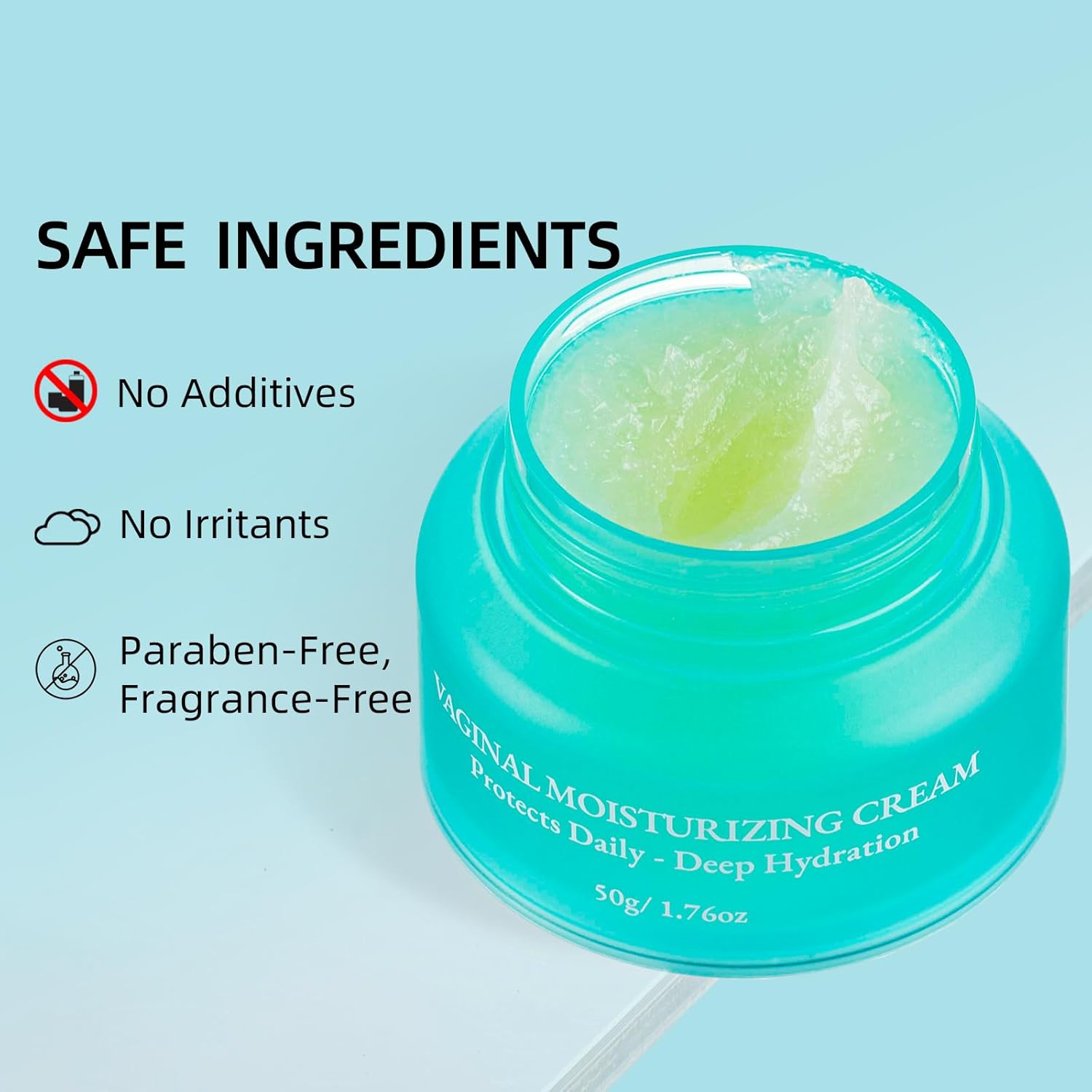 Natural Vaginal Moisturizer Cream, Vulva Balm for Dryness, Itching, Redness and Irritation, Organic Vulva Cream for Menopause Support, No Fragrance, 1.76 oz