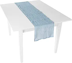 Fun Express Dusty Blue Gauze Table Runners 3-Piece Set